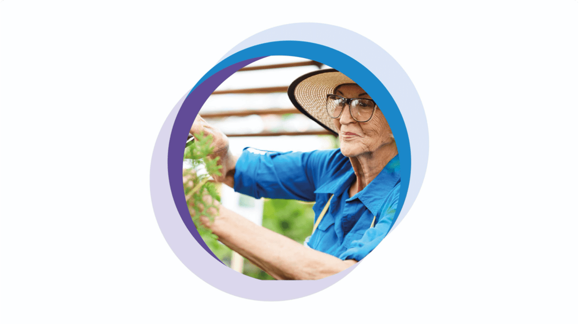 възрастна жена, градинарство, управление на захарен диабет тип 2, Act4Diabetes