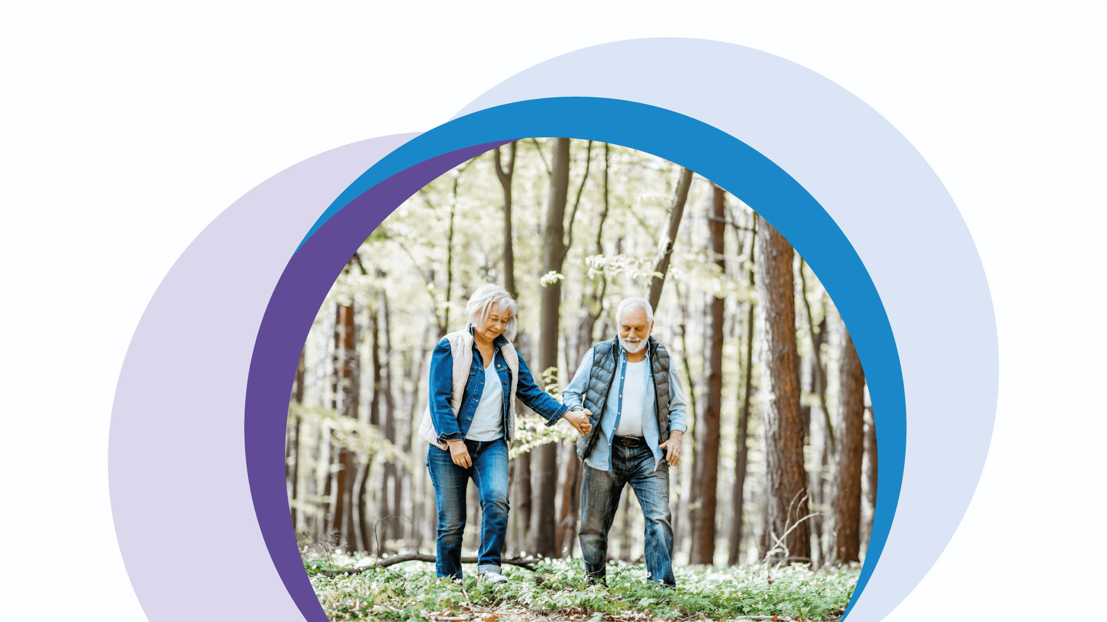 Възрастна двойка, ходене, упражнения, управление на захарен диабет тип 2, Act4Diabetes